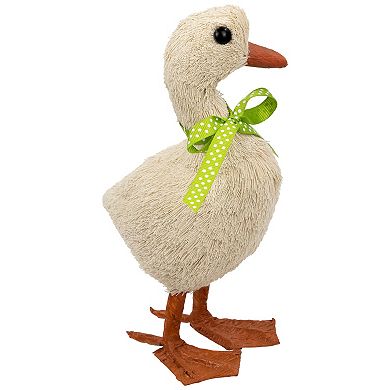 Northlight Duck with Polka-Dot Bow 8" Easter Decoration