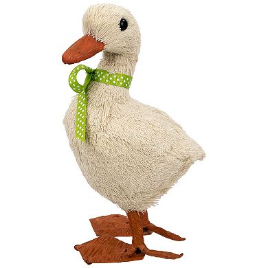 Northlight Duck with Polka-Dot Bow 8" Easter Decoration