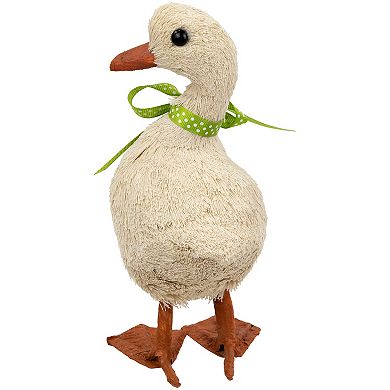 Northlight Duck with Polka-Dot Bow 8" Easter Decoration