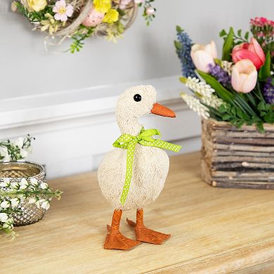 Northlight Duck with Polka-Dot Bow 8" Easter Decoration