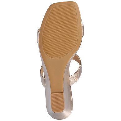 Journee Clodie Women's Slip-On Wedge Sandals