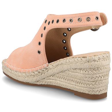 Journee Crisie Women's Ankle Strap Espadrille Wedge Sandals