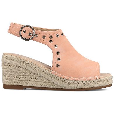 Journee Crisie Women's Ankle Strap Espadrille Wedge Sandals