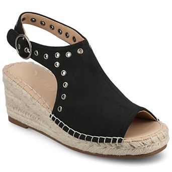 Journee Crisie Women's Ankle Strap Espadrille Wedge Sandals
