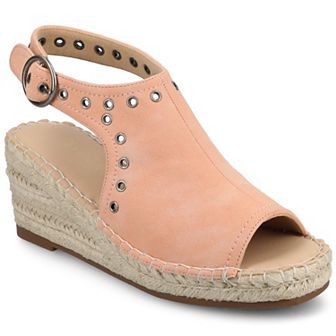 Journee Crisie Women's Ankle Strap Espadrille Wedge Sandals