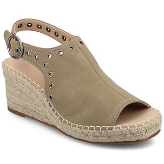 Journee Crisie Women's Ankle Strap Espadrille Wedge Sandals