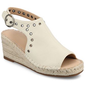Journee Crisie Women's Ankle Strap Espadrille Wedge Sandals