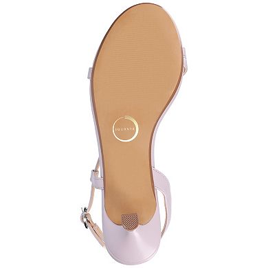 Journee Collection Jemry Women's Crossover Strap Kitten Heel Dress Sandals