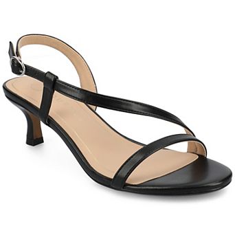 Journee Jemry Women's Crossover Strap Kitten Heel Dress Sandals