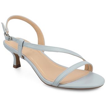 Journee Jemry Women's Crossover Strap Kitten Heel Dress Sandals