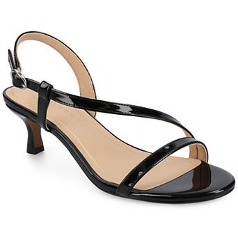 Journee Jemry Women's Crossover Strap Kitten Heel Dress Sandals