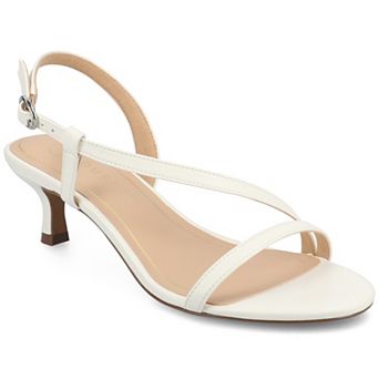 Journee Jemry Women's Crossover Strap Kitten Heel Dress Sandals