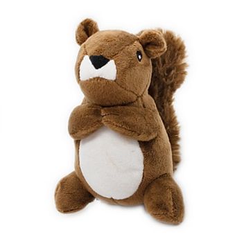 Playology Plush Squirrel Peanut Butter Scent Small Dog Toy