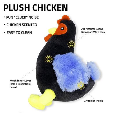 Playology Plush Hen Chicken Scent Medium Pet Toy