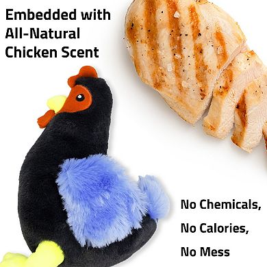 Playology Plush Hen Chicken Scent Medium Pet Toy