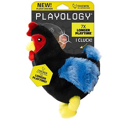 Playology Plush Hen Chicken Scent Medium Pet Toy