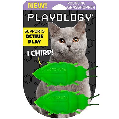 Playology Chirping Grasshoppers 2-Pack Cat Toy