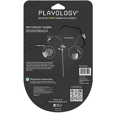 Playology Motorized Hummingbird Butterfly Teaser Cat Toy for Active Play