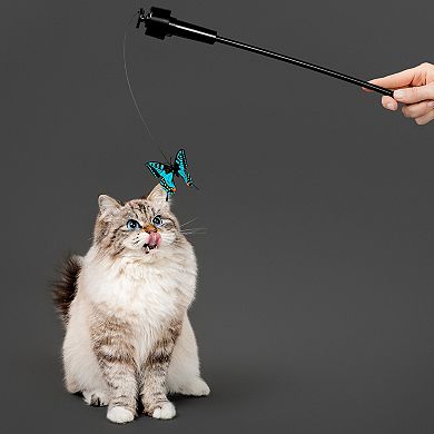 Playology Motorized Hummingbird Butterfly Teaser Cat Toy for Active Play