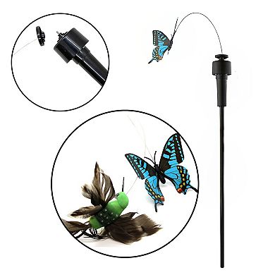Playology Motorized Hummingbird Butterfly Teaser Cat Toy for Active Play