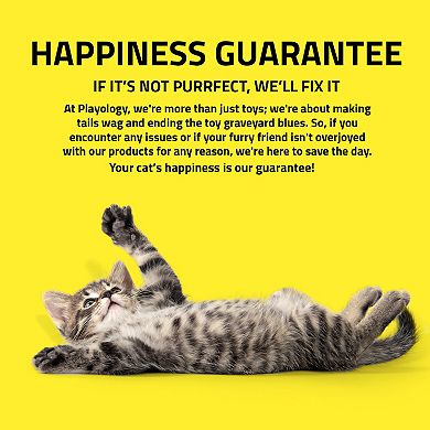 Playology Wobbler with Feather Cat Toy for Interactive Play