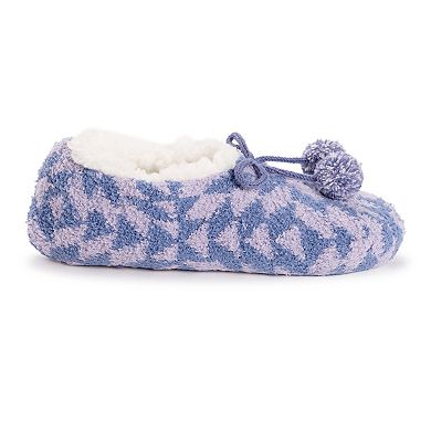 MUK LUKS Women's Cozy Sherpa-Lined Ballerina Slippers