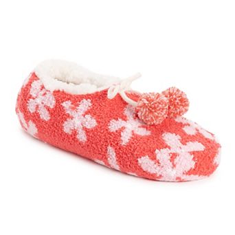 MUK LUKS Women's Cozy Sherpa-Lined Ballerina Slippers