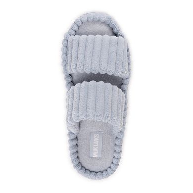 MUK LUKS Cloud Ribbed Terry Women's Double Strap Slide Slippers