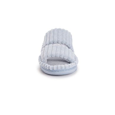 MUK LUKS Cloud Ribbed Terry Women's Double Strap Slide Slippers