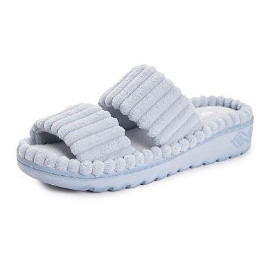 MUK LUKS Cloud Ribbed Terry Women's Double Strap Slide Slippers