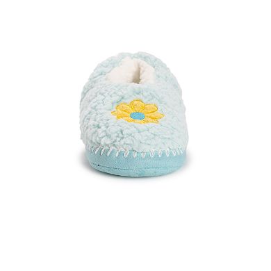 MUK LUKS Sherpa Smiley Women's Ballet Flat Slippers