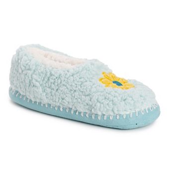 MUK LUKS Sherpa Smiley Women's Ballet Flat Slippers