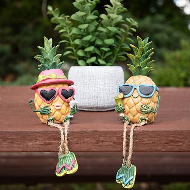 Northlight 9.5" Tropical Pineapple Boy with Dangling Legs Figurine