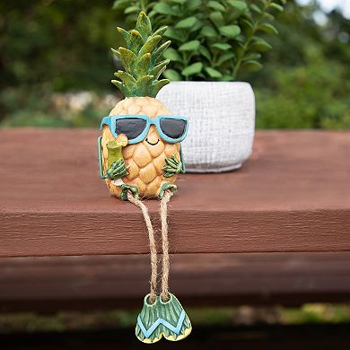 Northlight 9.5" Tropical Pineapple Boy with Dangling Legs Figurine