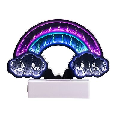 Northlight LED Lighted 3D Rainbow 7.25" Infinity Mirror