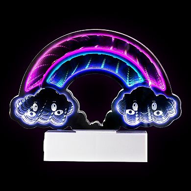 Northlight LED Lighted 3D Rainbow 7.25" Infinity Mirror