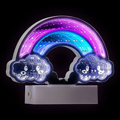 Northlight LED Lighted 3D Rainbow 7.25" Infinity Mirror