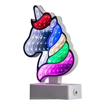 Northlight LED Lighted 3D Unicorn 8" Infinity Mirror