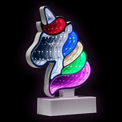 Northlight LED Lighted 3D Unicorn 8" Infinity Mirror