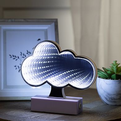 Northlight LED Lighted 3D Cloud Infinity Mirror Table Decor