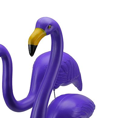 Northlight 2-pc. Outdoor Tropical Purple Flamingo Lawn Stake Set