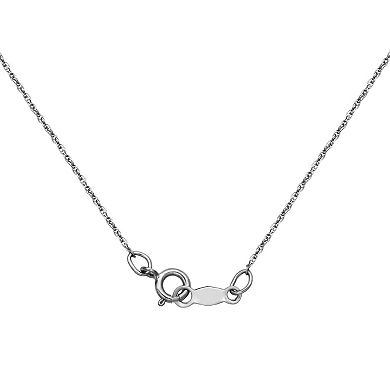 Sterling Silver Lab-Created White Sapphire Circle Necklace