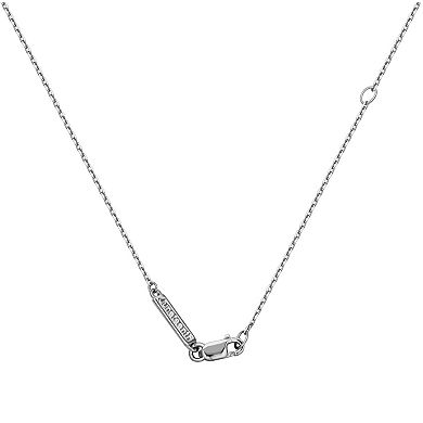 Sterling Silver Lab-Created Black Opal and White Sapphire Sunburst Pendant Necklace