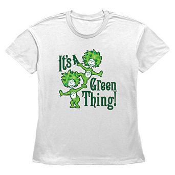 Women's Dr. Seuss Thing 1 And Thing 2 It's A Green Thing Graphic Tee
