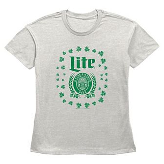 Women's Miller Lite Shamrock Logo Graphic Tee