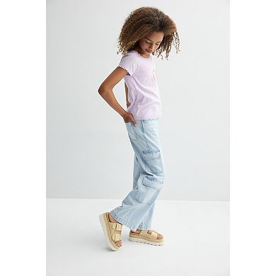 Girls 6-20 SO® Lace Trim Graphic Baby Tee in Regular & Plus Size