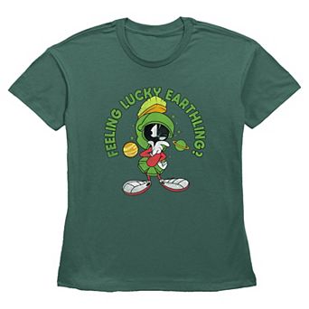 Women's Looney Tunes Marvin The Martian Feeling Lucky Earthlings Graphic Tee