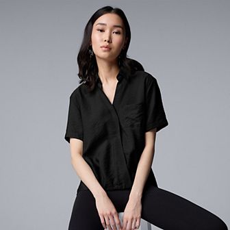 Women's Simply Vera Vera Wang Drapey Surplice Top
