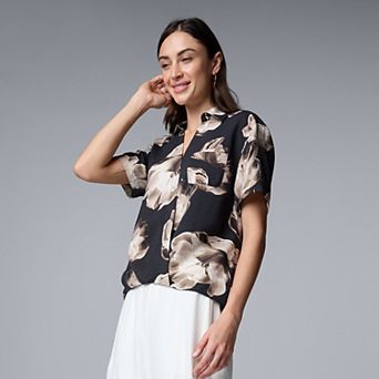 Women's Simply Vera Vera Wang Drapey Surplice Top