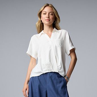 Women's Simply Vera Vera Wang Drapey Surplice Top